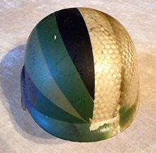early PASGT development showing potential camo colors to be used.  Material of helmet appears to be GRP (glass reinforced plast.JPG